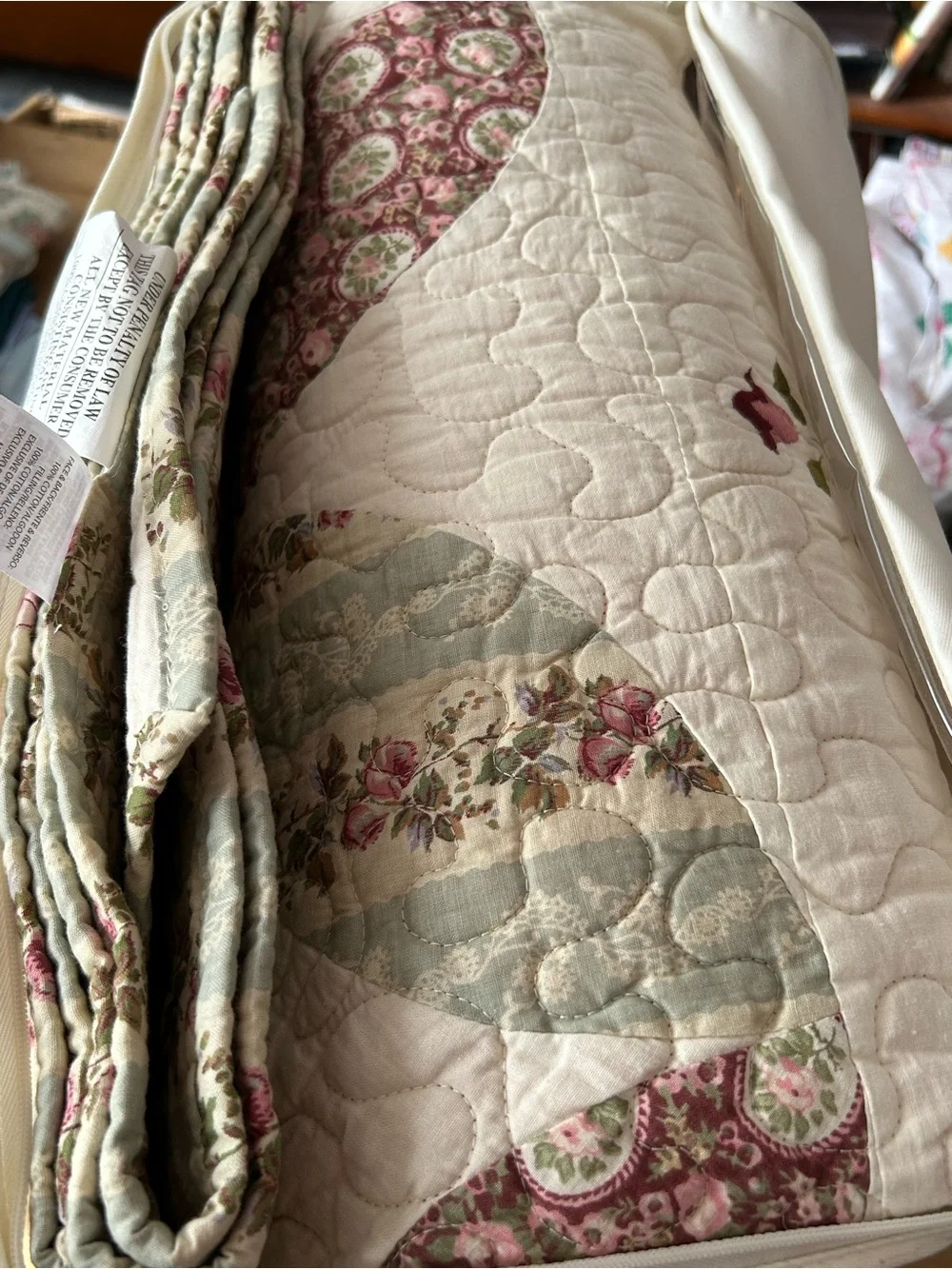 Vintage New Old Stock JC Penney Home Collection Heirloom Quality Quilt & Shams